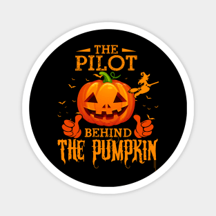 Mens The CHEF Behind The Pumpkin T shirt Funny Halloween T Shirt_PILOT Magnet